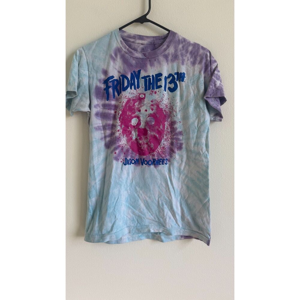 Friday the 13th Jason Voorhees Tie Dye T Shirt Small Horror Movie Graphic Tee